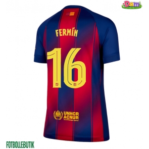 Barcelona Fermin Lopez #16 Hemmatröja Kvinnor 2025-26 Kortärmad
